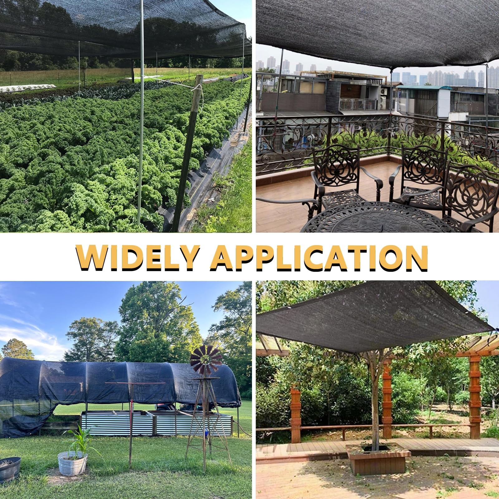 10x20FT 40% Garden Shade Cloth for Plants Heavy Duty Mesh Tarp with Grommets