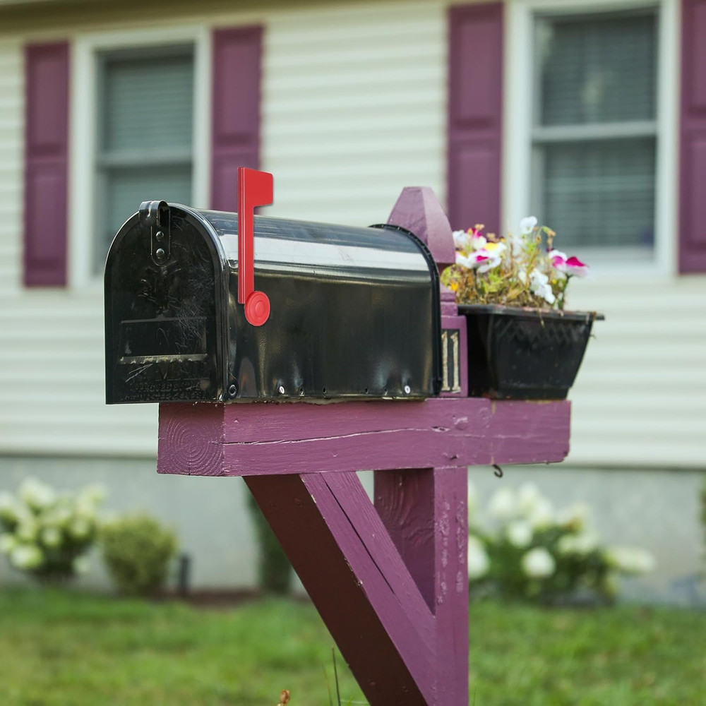 Mailbox Flag Replacement, Red Flag for Mailbox Metal Mail Box Flags Replacement