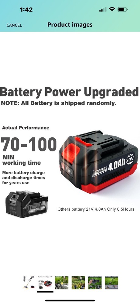 Patiox Cordless Week Wacker With 4.0 Ah Battery