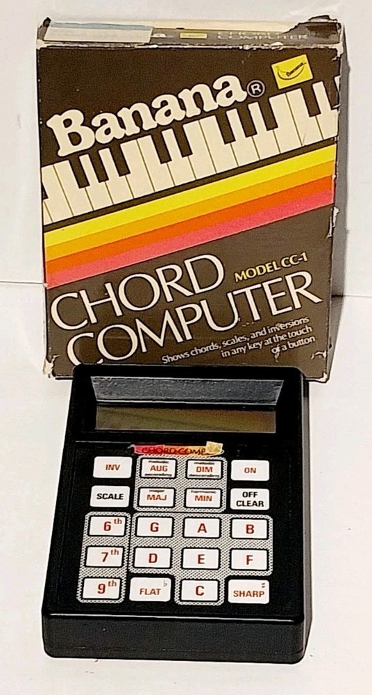 BANANA KEYBOARD CHORD COMPUTER CC-1 ~ TESTED AND WORKING