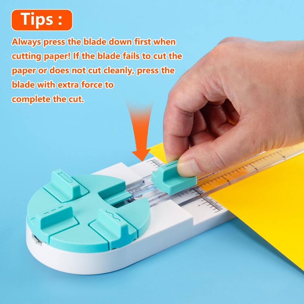 Trimmer Craft Cutter: 4 Style Multi-Function Scrapbooking Tool with Dial Blad...