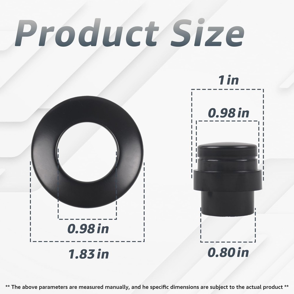 Garbage Disposal Air Switch Button For InSinkErator STCMTBLK Matte Black