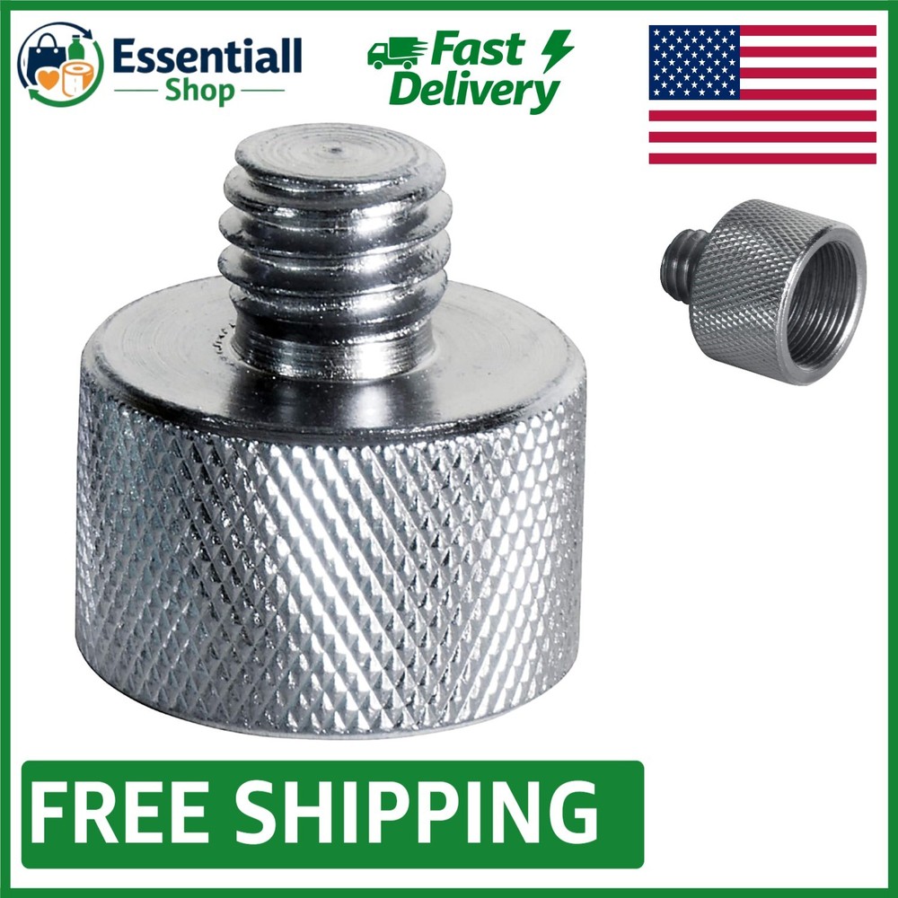 Versatile 3/8" to 5/8" Mic Adapter for Light Stands - Durable Chrome Finish