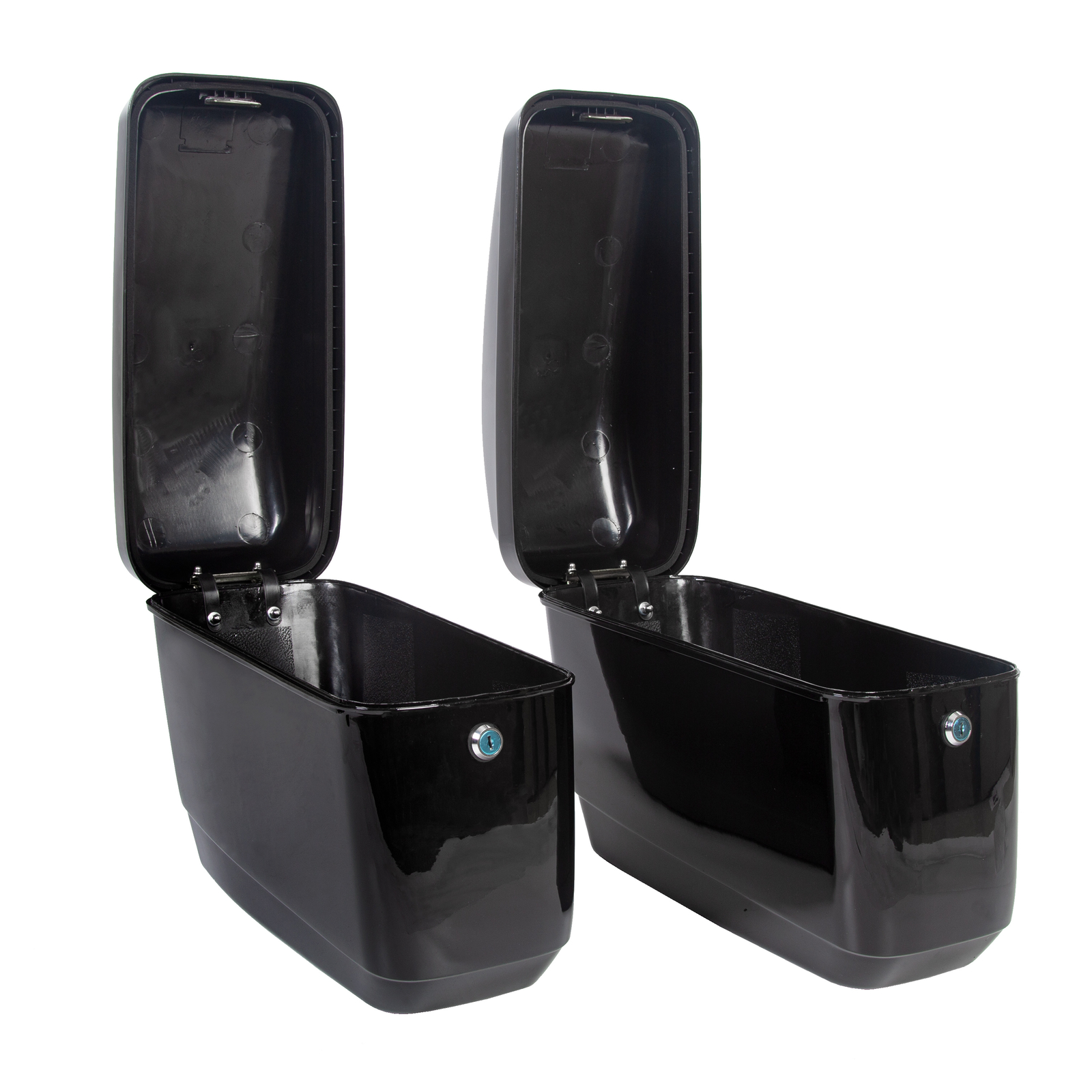 Motorcycle Hard Saddle Bags Trunk Luggage For Harley Honda Suzuki Yamaha Cruiser