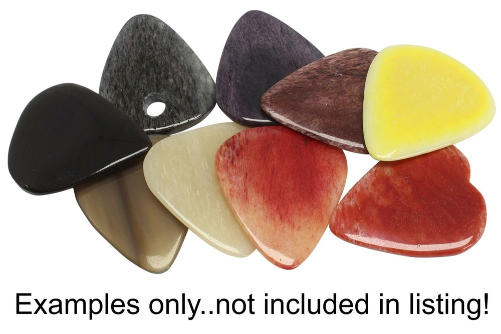 Bone and Horn Guitar Pick Blanks - 9 pcs Assortment