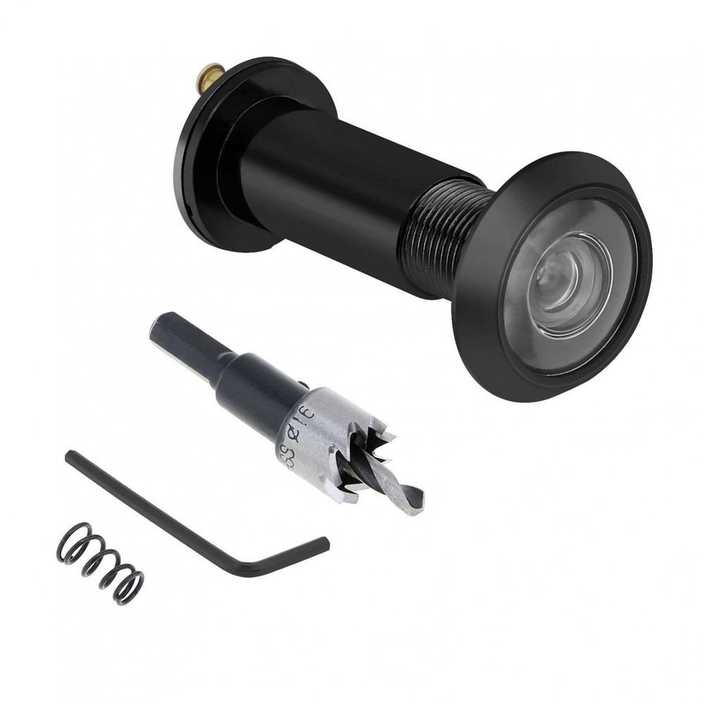 Solid Brass Door Viewer Peephole with install Drill Bit Set for Home Security