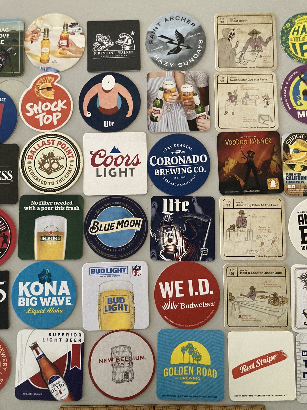 🔥60 Beer Bar Coasters Pint Glass mat coaster Craft Domestic Import Lot A2