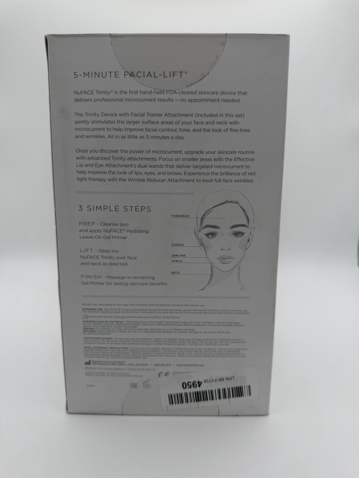 NuFace Trinity Kit - Advanced Facial Toning Device - White - New/Sealed