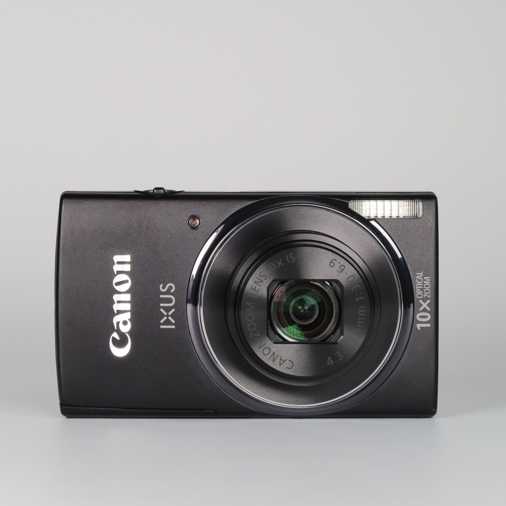 Canon IXUS 155 Black Digital Compact Camera with Refurbished SD Case
