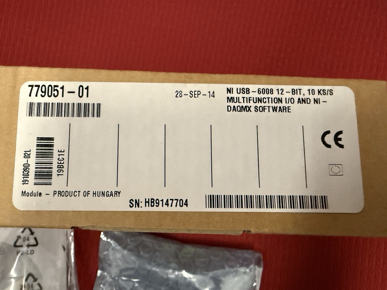 National Instruments 779051-01 Multifunction I/O Device USB-6008 DAQMX Software