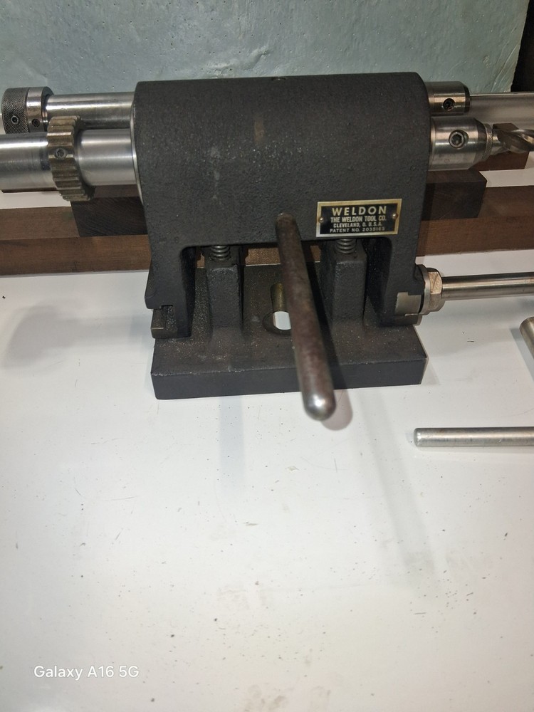 Weldon End Mill Tool Sharpening Grinding Fixture w/ Tilting Sub Base