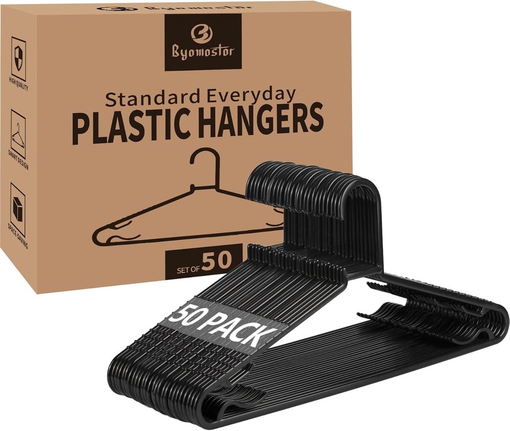 Bla Plastic Hanrs, Light Weight Durable Clothes Hanrs G-Shape