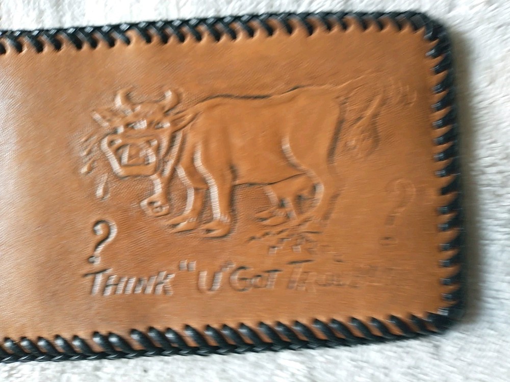 Men's Hand Tooled & Crafted Leather Bifold Wallet #16