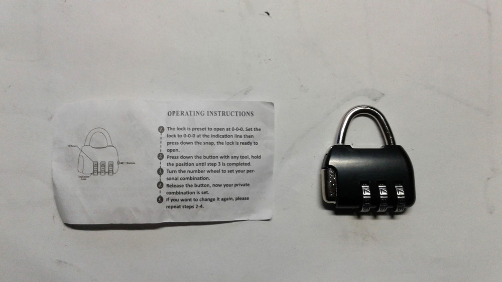 14.7FT Security Steel Cable with 3 Digit Combination Lock