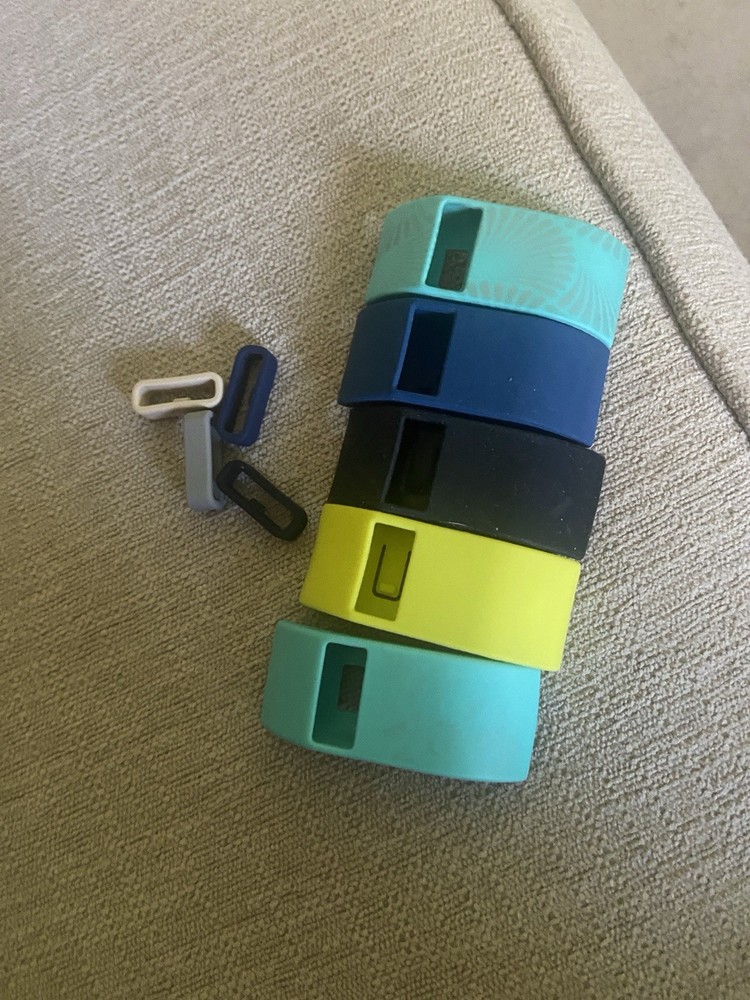 Fitbit Flex Silicone Adjustable Replacement Bands & Clasps Set, Multicolor, 6 HR