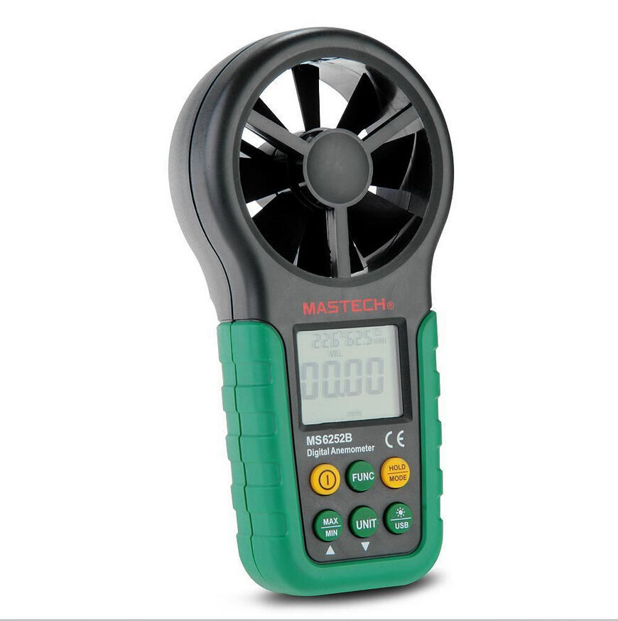 MASTECH MS6252B Digital Anemometer Air Wind Speed Velocity Meter