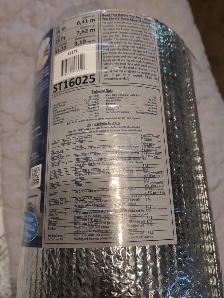 Reflectix 16"X25' Rflc Insulation Staple Tab
