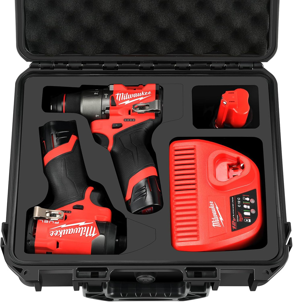Milwaukee M12 Drill & Impact Driver Hard Case Waterproof Tool Box Only Case New