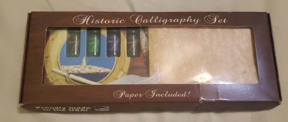 Historic Calligraphy Set (Nautical Themed) Open Box .88C