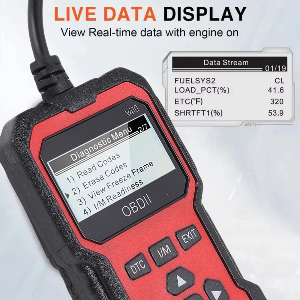 OBD2 Scanner V410 Reads Fault Codes Clears Codes and Captures Freeze Frame Data