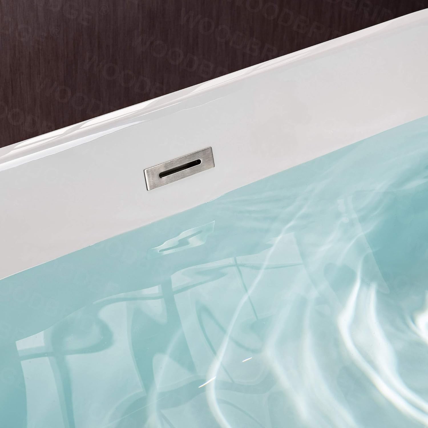 59 inch Bathroom Tub Made of Acrylic Glossy White Finish Freestanding Bathtub