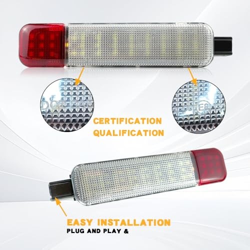 LED Interior Door Light Compatible with 1999-2006 Chevy Silverado Red+White
