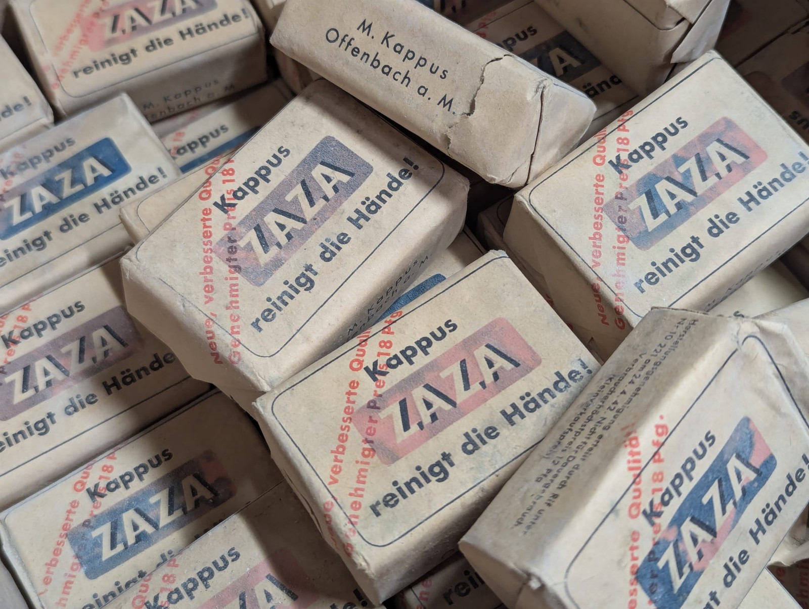 One Original 1940s WWII German Zaza Hand Soap Bar 1942 Vintage Wehrmacht Army