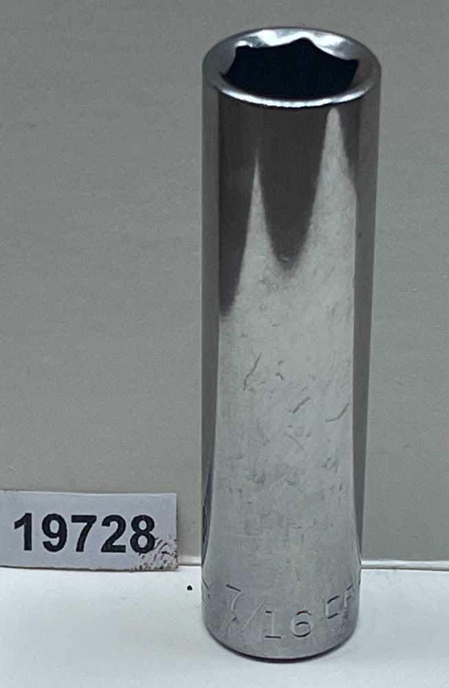 Craftsman 7/16" S-AF 43331 Deep Socket 3/8" Drive 6 Pt