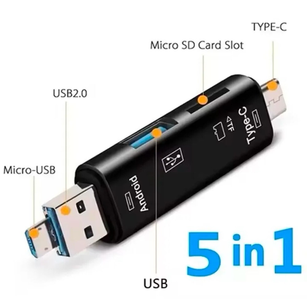 Android Card Reader 5-In-One USB OTG Adapter White Buy More Save Over 30% Each