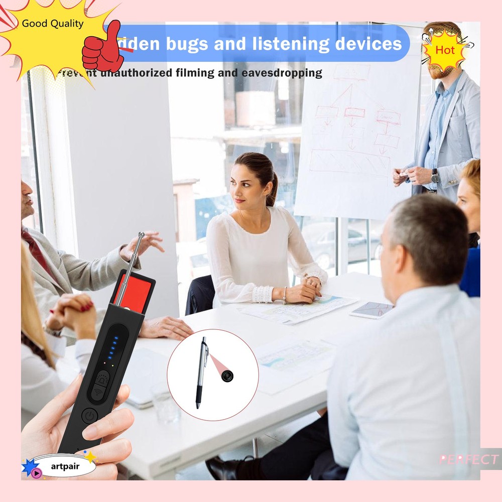 Portable Hidden Camera Detector, Finder Bug GPS Tracker Scanner Device Car Hotel