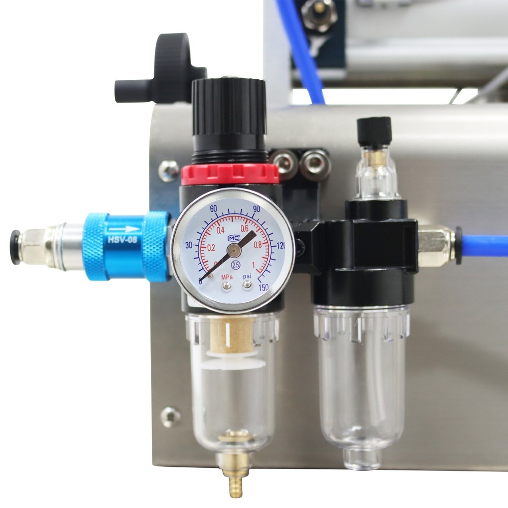 100-1000ml Pneumatic Paste Filling Mixing Machine with Horizontal Heating Hopper