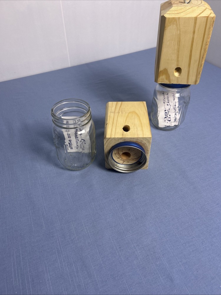 Two (2) Handmade Carpenter Bumble Bee Traps