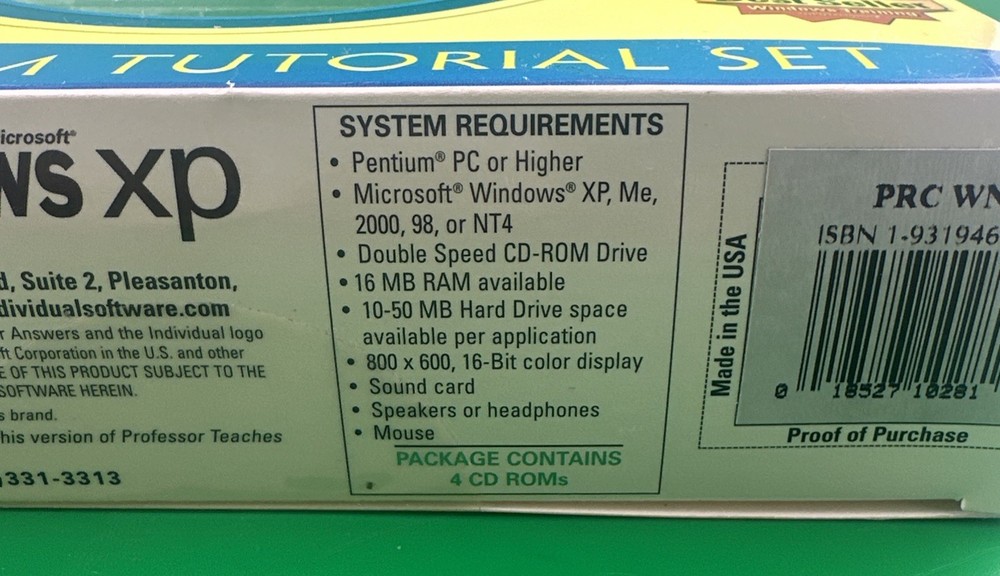 Microsoft Windows XP Professor Teaches 5 CD Program Tutorial Set 2000/ME/98/NT
