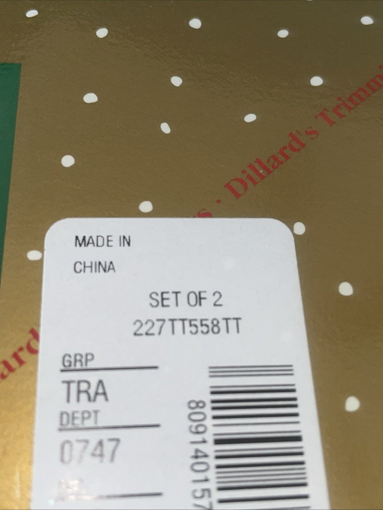 2 “moon” Shaped Santa’s Dillards Trimmings