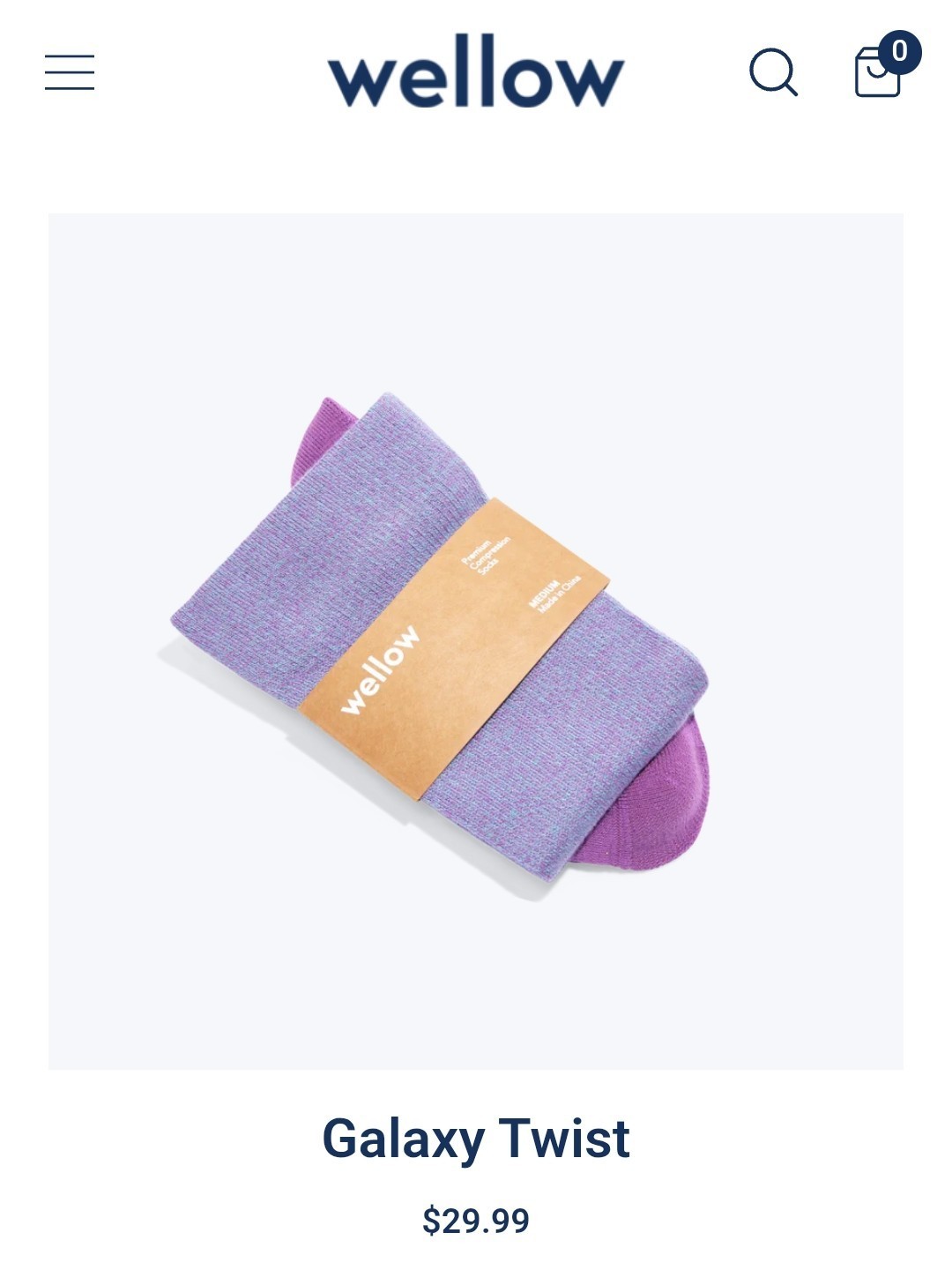 Wellow Size Medium Wide Calf Bamboo Compression Socks In Galaxy Twist