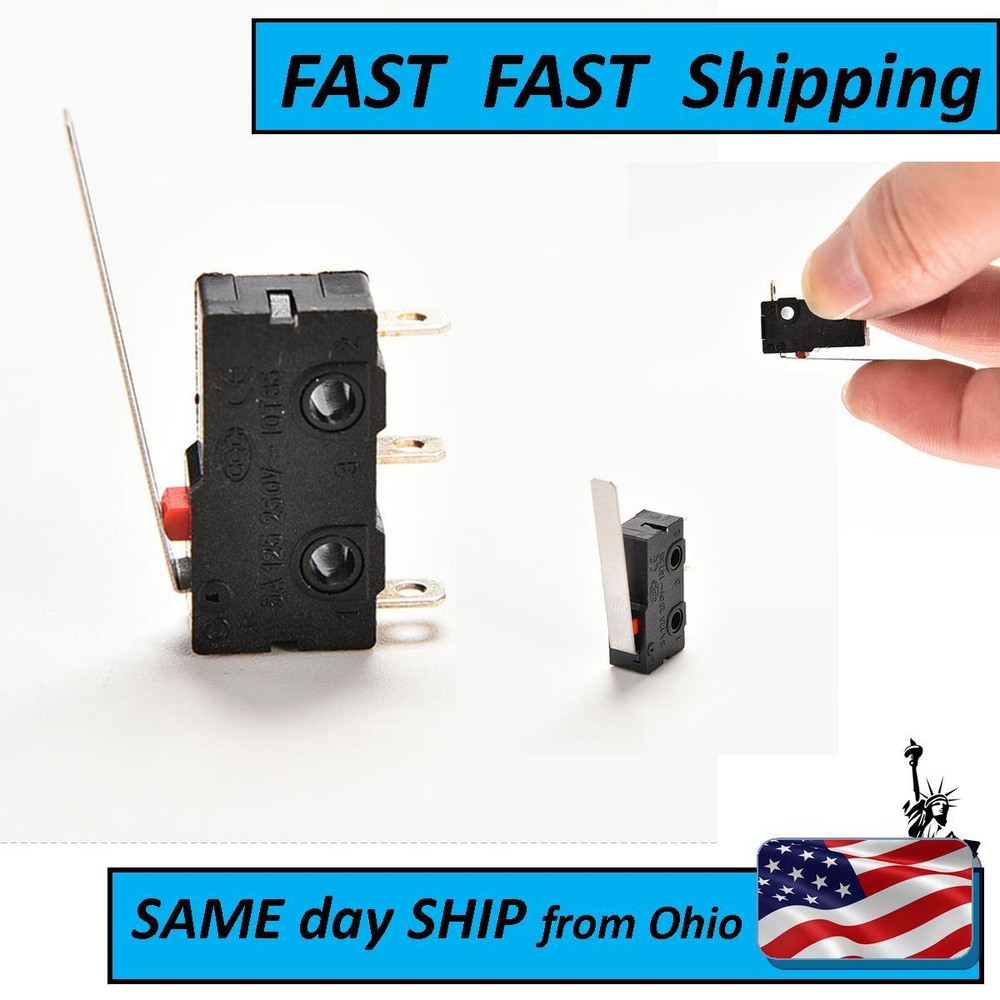 2 PACK - AC micro switch NO & NC contacts - long lever