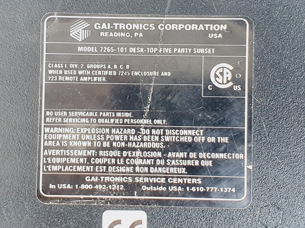 GAI-TRONICS 7265-101 Plant Paging / Intercom Multi Party Subset