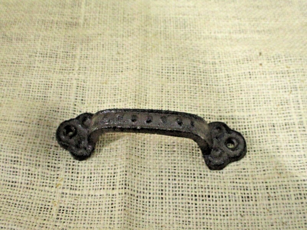 2 Cast Iron RUSTIC Barn Handle Gate Pull Shed Door Handles 5 1/2" Drawer Pulls