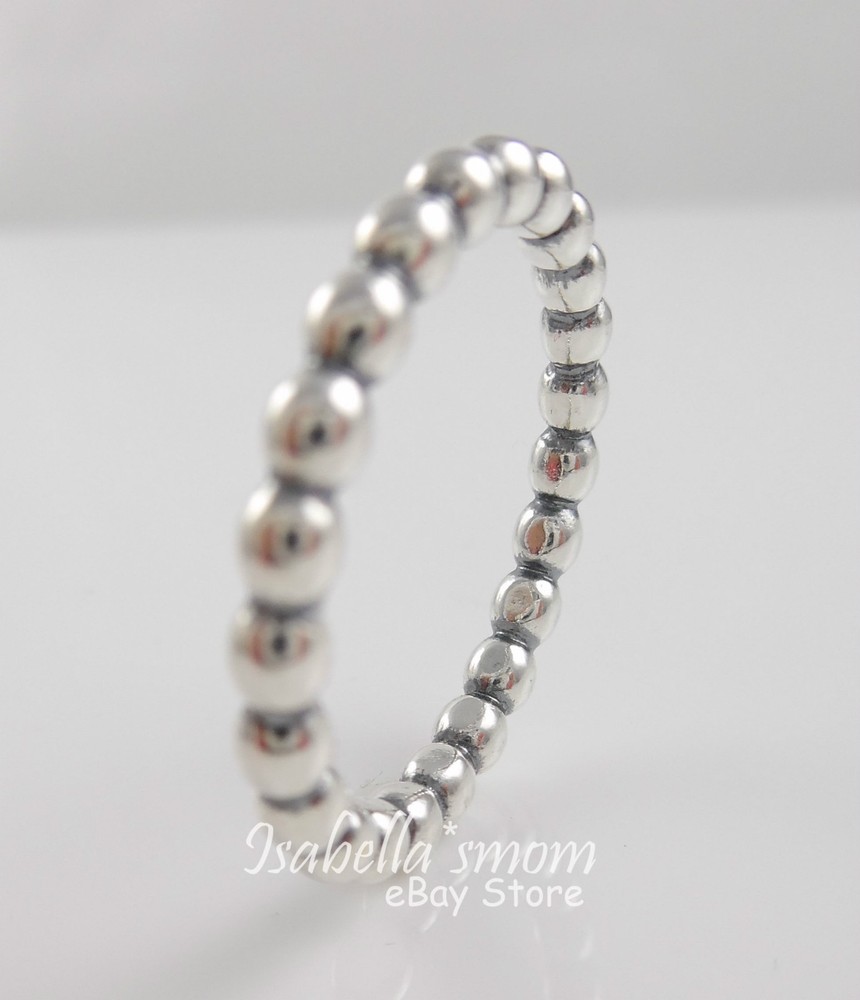 CLOUD NINE Authentic PANDORA Silver STACKABLE Bubble BAND Ring 190381-50 NEW 5