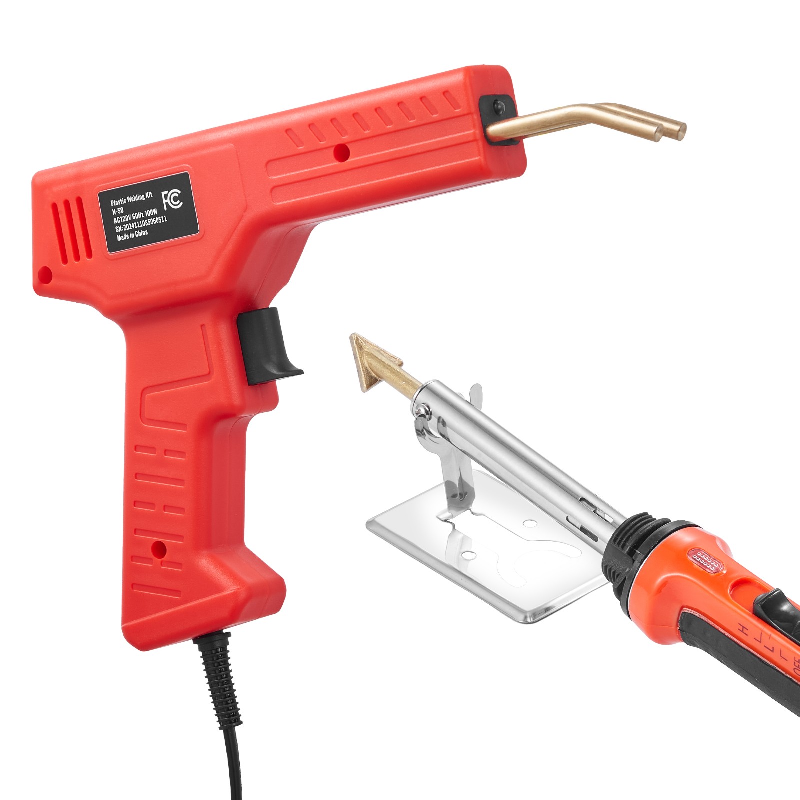 VEVOR Plastic Welder Kit 100W Plastic Welder Gun and Iron 1000 Staples&60 Rods