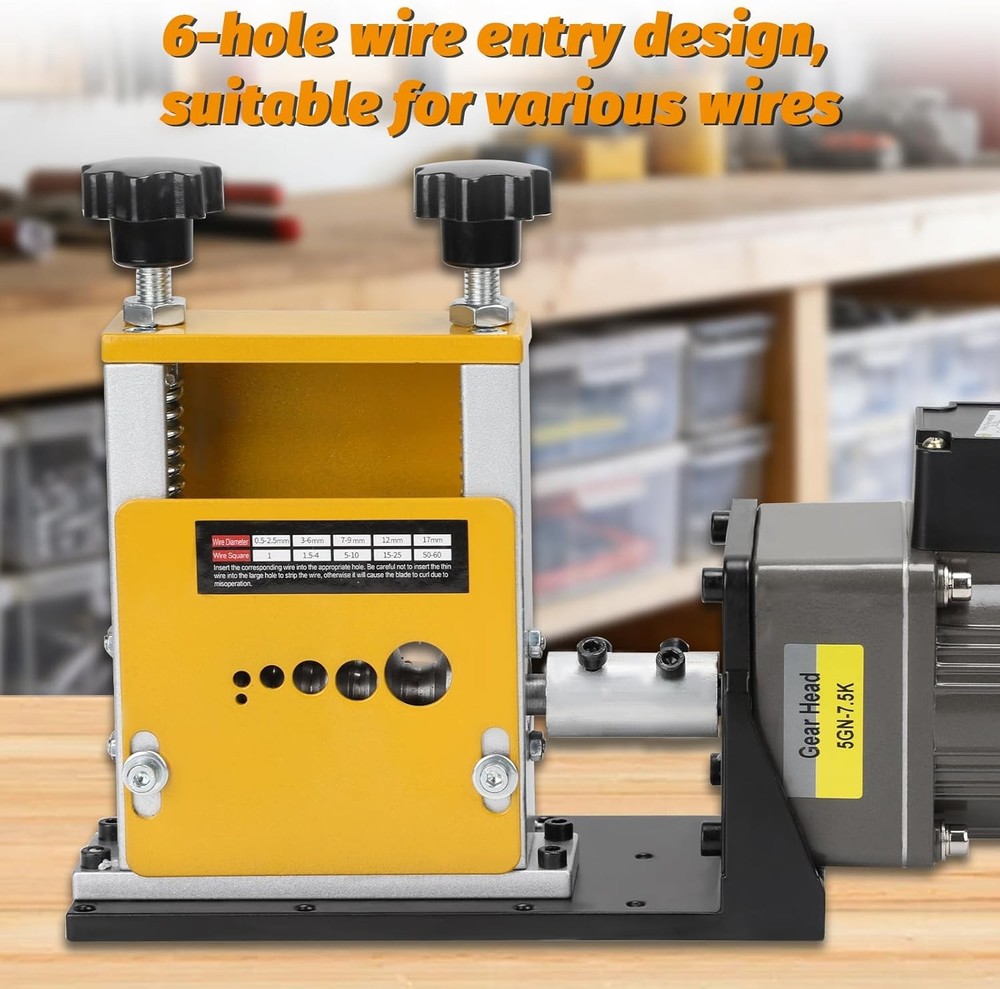 Electric Wire Stripping Machine Copper Cable Stripper 0.12''-0.67'' 6 Channels