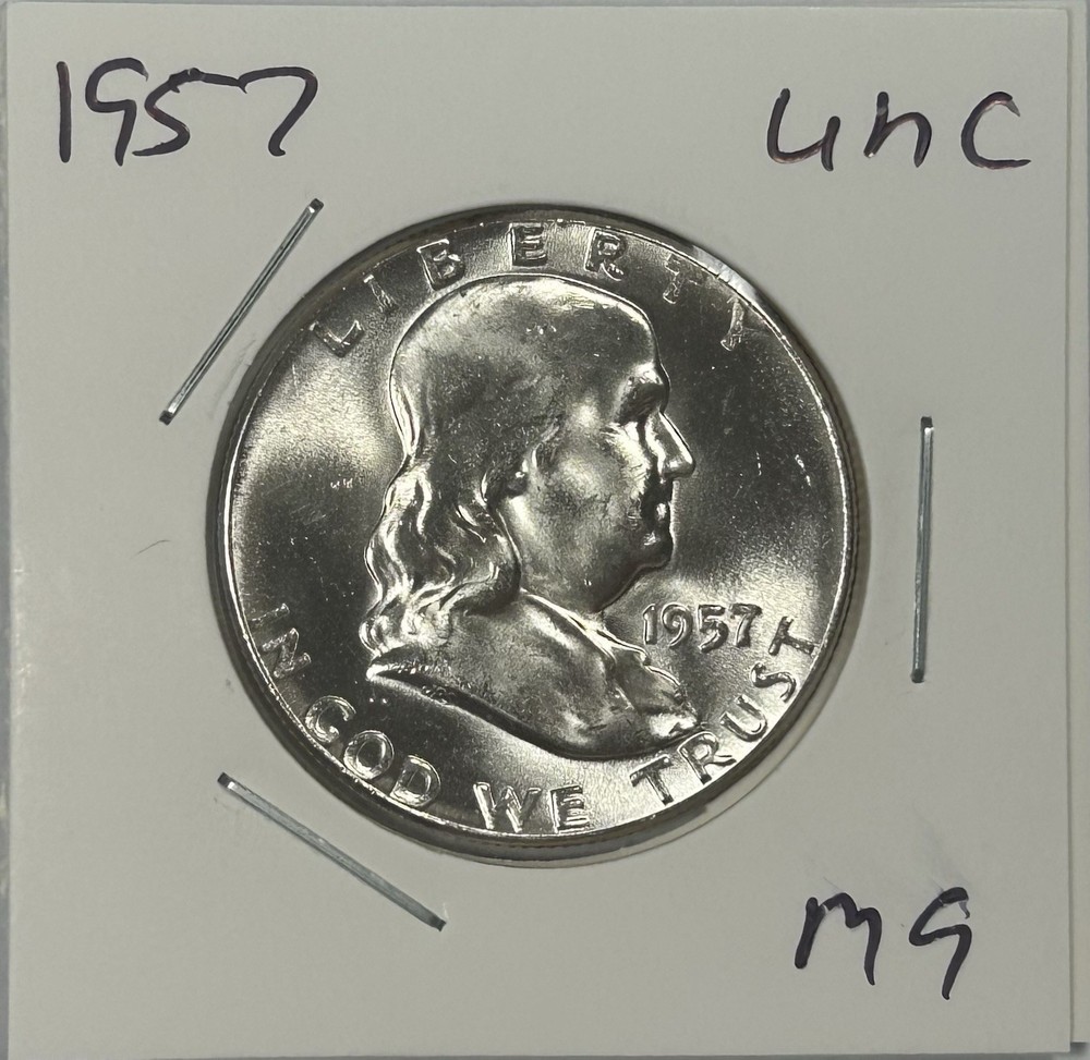 1957 Franklin Half Dollar Coin Uncirculated