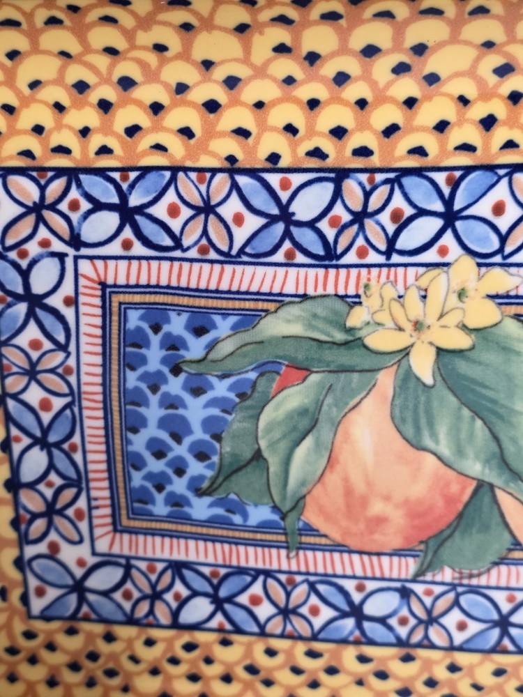 Williams Sonoma Sicily Rectangular Platter 14.25” Portugal Fruit Design