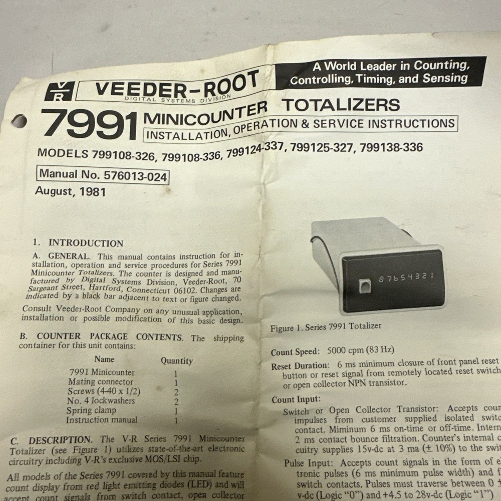Veeder-Root,799125-327,Mini Counter