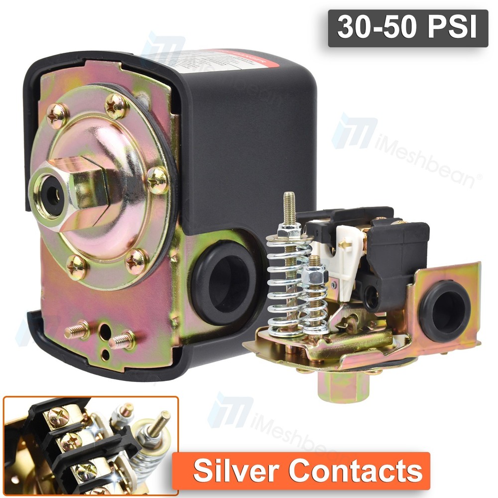 30-50 PSI Well/Water Pump Pressure Control Switch Adjustable Double Spring Pole