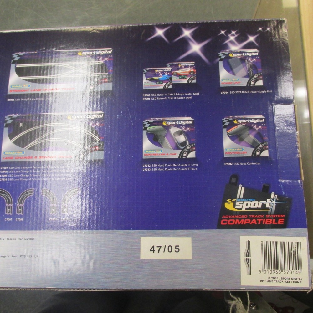 Scalextric Digital Left Hand Pit Lane Track W/ Sensor C7014