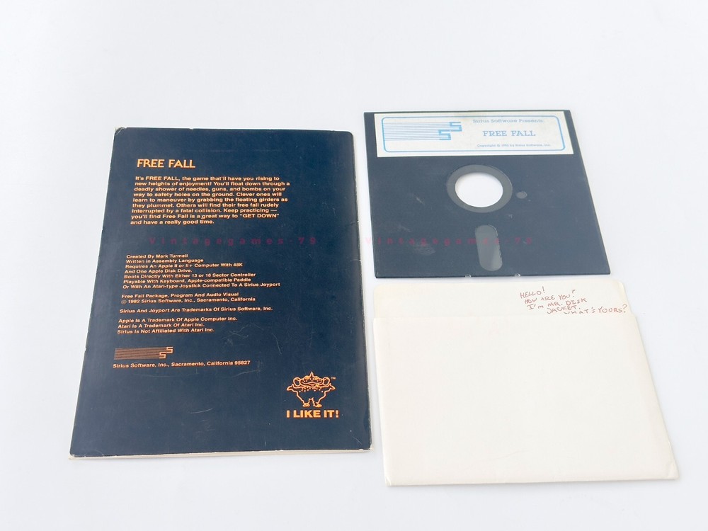 Free Fall - Sirius Software - 1982 / Apple II