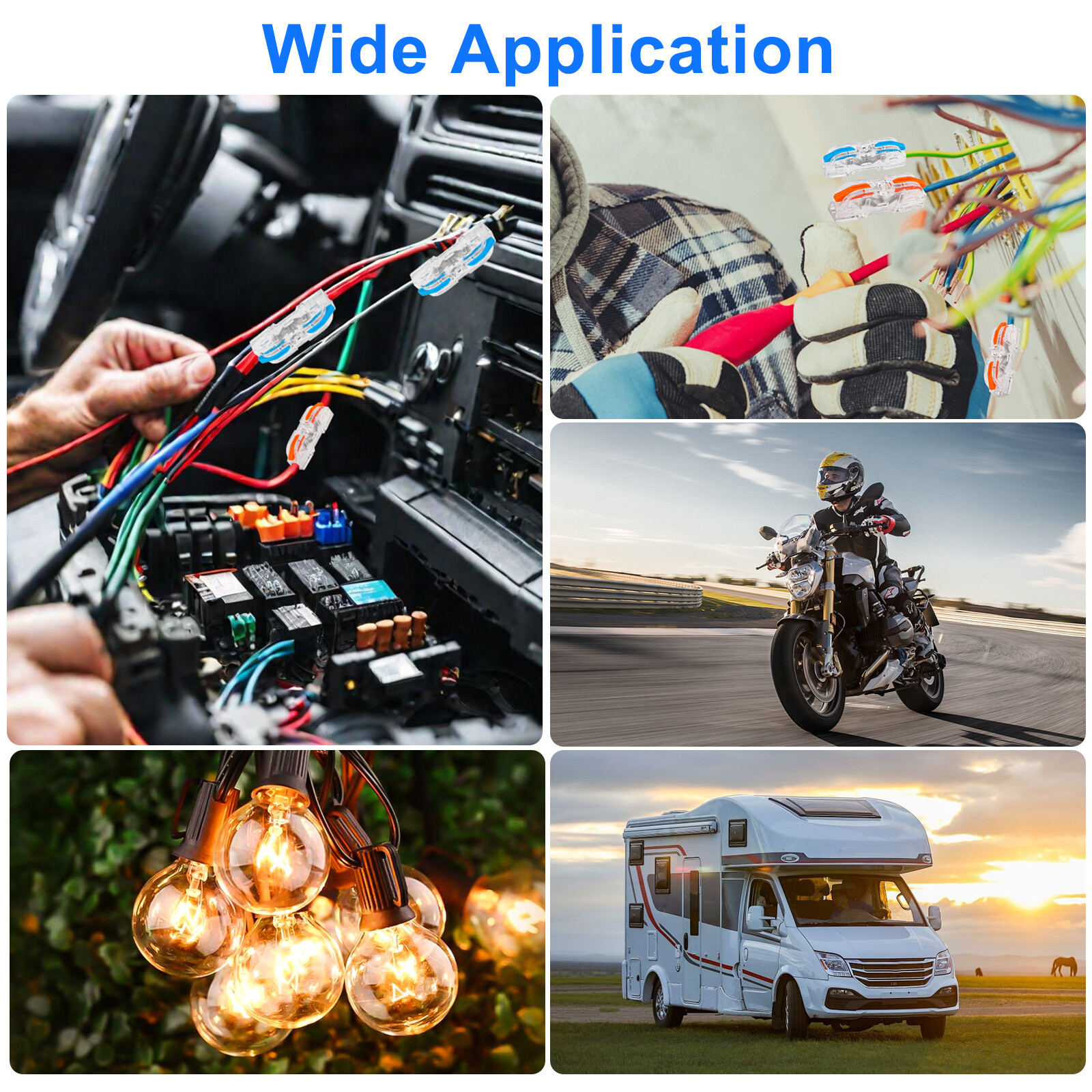 80Pcs 28-12AWG Lever Wire Connectors Quick Connect Electrical Splicing Kit