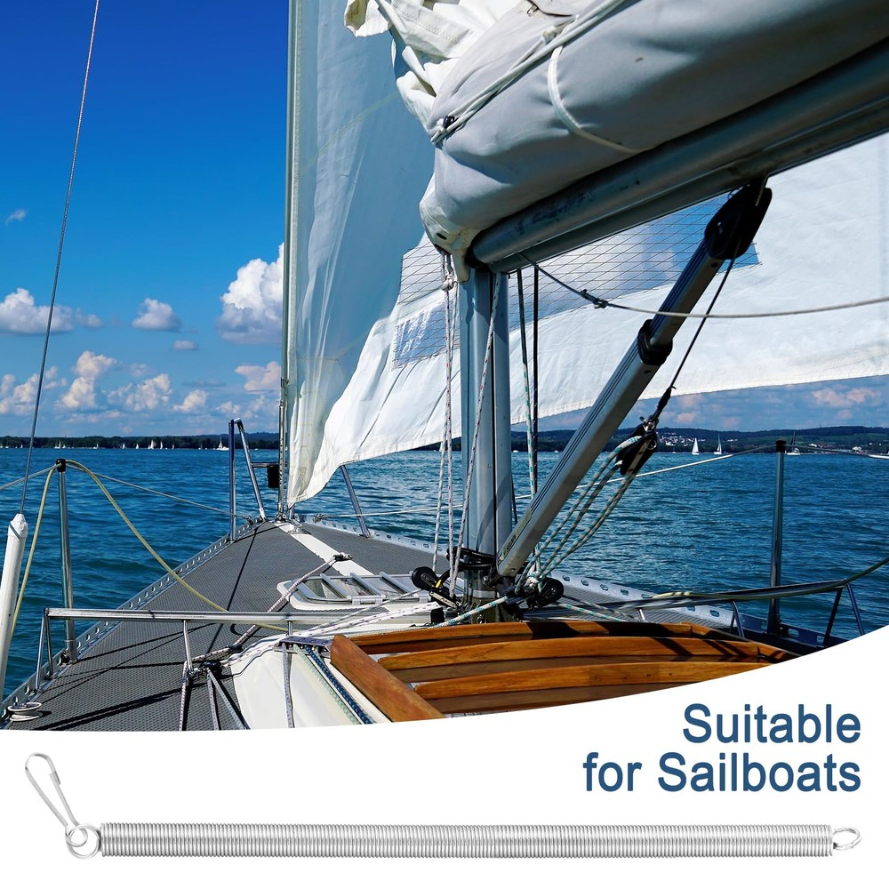 20 Inch Screen Door Spring, 2PCS Long Extension Spring Silver