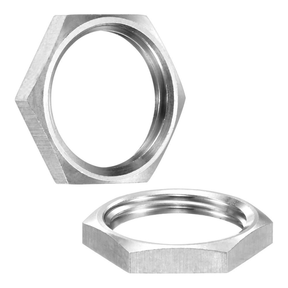 2-Pack Cast Pipe Fitting Hex Locknut, NPT1/2 Female Thread Hex Locking Nut